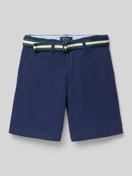 Bermudy z bawełnianej mieszanki w kroju regular fit model 'BEDFORD' od Polo Ralph Lauren Kids - 28