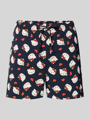 Regular Fit Pyjama-Shorts mit Allover-Motiv-Print von Jake*s Casual - 12