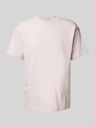 T-Shirt mit Label-Print Modell 'ROTATION' von Carhartt Work In Progress Pink - 45