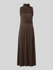 Maxi-jurk met opstaande kraag en draperieën model 'AMABEL' van DRYKORN Beige - 4