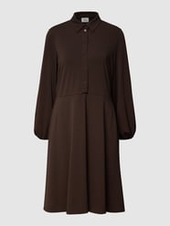 Midi-jurk met knoopsluiting van ROBE LÉGÈRE Bruin - 20