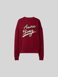 Oversized Sweatshirt mit Label-Detail von Anine Bing Bordeaux - 1