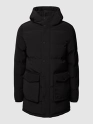 Steppjacke in unifarbenem Design mit Kapuze von Blend Blau - 8