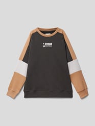 Sweatshirt in colour-blocking-design van Garcia Grijs / zwart - 13