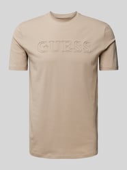 T-Shirt mit Label-Print Modell 'ALPHY' von Guess Activewear Beige - 17