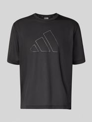 T-shirt o kroju regular fit w siateczkowym stylu z nadrukiem z logo od adidas Training - 10