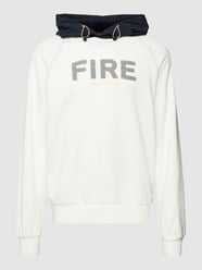 Hoodie in Two-Tone-Machart Modell 'Valle' von FIRE + ICE Weiß - 9
