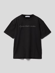 T-Shirt mit Label-Print von Calvin Klein Jeans Schwarz - 12