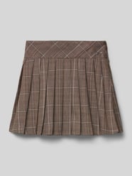 Minirok met viscose in geplooide look van Guess Beige - 7