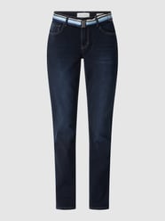 Girlfriend fit jeans met stretch, model 'Masha' van Rosner Blauw / turquoise - 23