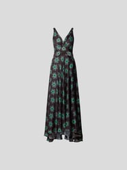 Maxikleid mit floralem Muster von Paco Rabanne Grau / Schwarz - 32