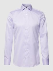 Slim Fit Business-Hemd mit Haifischkragen von Eterna Lila - 23