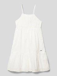 Kleid mit Label-Applikation Modell 'HAILEY' von Pepe Jeans Weiß - 14