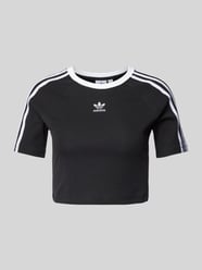 Crop Top mit Label-Stitching von adidas Originals Schwarz - 11