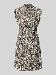 Mini-jurk van zuivere viscose met all-over dierenprint van zero - 48