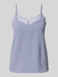 Bluzka bez rękawów o kroju relaxed fit z koronkowym wykończeniem Model 'TIFFANY' od PIECES - 14