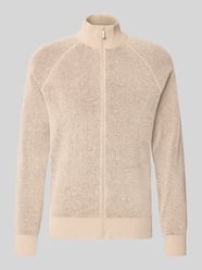 Regular Fit Strickjacke mit Stehkragen von Jake*s Studio Men Beige - 27