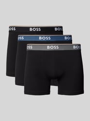 Boxershorts mit elastischem Logo-Bund im 3er-Pack von BOSS Schwarz - 32