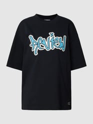 T-Shirt aus Baumwolle mit Label-Detail von REVIEW Schwarz - 21