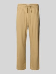 Wide Fit Leinenhose mit Viskose-Anteil Modell 'Malvin' von Blend Beige - 36
