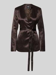 Żakiet o kroju slim fit z wiązanym paskiem od BOSS - 27
