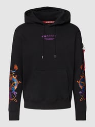 Hoodie mit Label-Print Modell 'DRAGON' von Alpha Industries Schwarz - 24