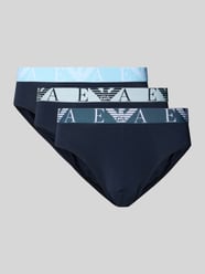 Slip mit elastischem Logo-Bund im 3er-Pack von Emporio Armani - 32