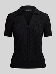 Koszulka polo o kroju regular fit z tkanego materiału – mieszanka bawełny od Lauren Ralph Lauren - 5
