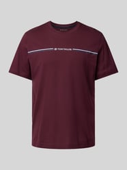 Regular Fit T-Shirt aus reiner Baumwolle von Tom Tailor Bordeaux - 34