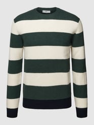 Strickpullover mit Streifenmuster Modell 'rugby' von Mango Grün - 17