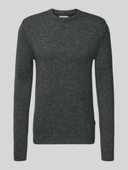 Sweter z dzianiny z prążkowanymi wykończeniami model ‘BRANKO’ od Blend - 46