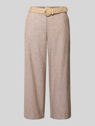 Culotte van linnenmix met riem van Christian Berg Woman Beige - 33