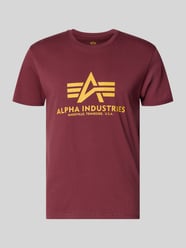 t-shirt z logo i okrągłym dekoltem od Alpha Industries - 37