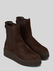 Buty chelsea z welurowej skóry bydlęcej, na platformie od Marc O'Polo - 29