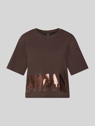 t-shirt z cekinowym obszyciem od Armani Exchange - 14