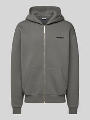 Sweatjacke mit Label-Print von REVIEW Grau - 5