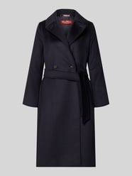 Prosty płaszcz z czystej żywej wełny model 'BCOLLAG' od Max Mara Studio - 18