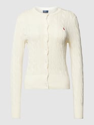 Cardigan mit Zopfmuster von Polo Ralph Lauren Beige - 8
