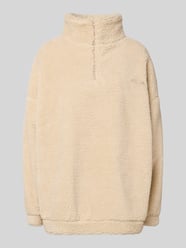 Oversized Fleecepullover mit Reißverschluss von Karo Kauer - 48