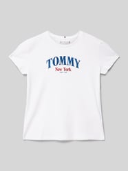 Regular Fit T-Shirt mit Label-Print Modell 'VARSITY' von Tommy Hilfiger Teens Weiß - 5