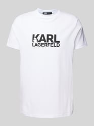 T-Shirt mit Label-Print von Karl Lagerfeld Weiß - 5