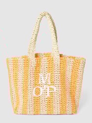 Strandtasche mit Streifenmuster von Marc O'Polo Orange - 5