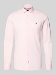 Tailored Fit Businesshemd aus Baumwoll-Mix von Tommy Hilfiger Pink - 33