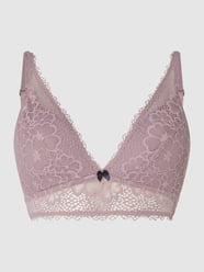 Triangelbeha van kant, model 'Dawna' - gewatteerd  van Esprit Paars - 37