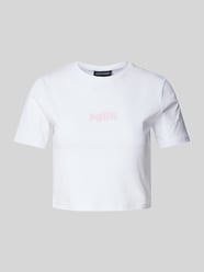 Cropped T-Shirt mit Label-Print Modell 'VINYA' von Pegador Weiß - 31