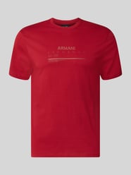 t-shirt o kroju slim fit z czystej bawełny z nadrukiem z logo od Armani Exchange - 6