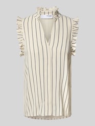 Blusentop aus Viskose-Leinen-Mix Modell 'VIVA' von Selected Femme Beige - 13