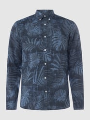 Slim Fit Leinenhemd  von Lindbergh Blau / Türkis - 23