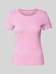 T-Shirt in Ripp-Optik von Montego Pink - 6
