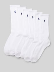 Socken mit Logo-Stitching im 6er-Pack von Polo Ralph Lauren Underwear Weiß - 39